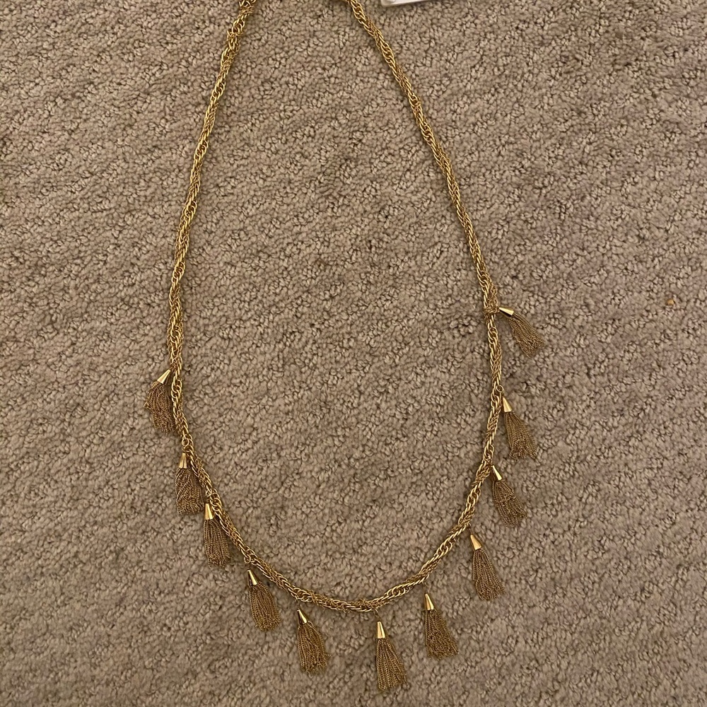 3/$15 Ann Taylor Gold Tassel Necklace